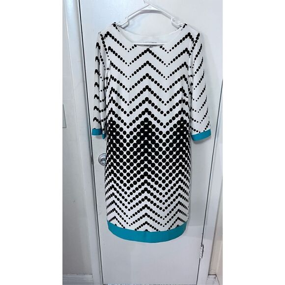 SANDRA DARREN RETRO MOD POLKA DOT WOMENS DRESS SIZE 12 - Picture 1 of 9